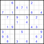 Судоку 9х9 #1923 средний