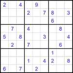 Судоку 9х9 #1929 средний