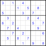 Судоку 9х9 #1930 средний