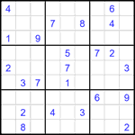 Судоку 9х9 #1901 трудный