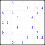 Судоку 9х9 #1903 трудный