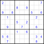 Судоку 9х9 #1905 трудный
