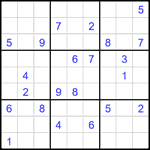 Судоку 9х9 #1906 трудный