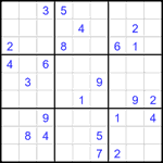 Судоку 9х9 #1912 трудный