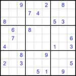 Судоку 9х9 #1913 трудный