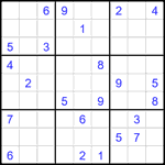 Судоку 9х9 #1914 трудный