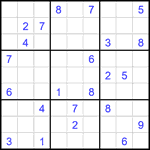 Судоку 9х9 #1915 трудный