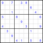 Судоку 9х9 #1916 трудный