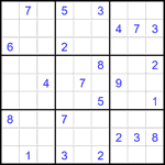 Судоку 9х9 #1918 трудный