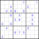 Судоку 9х9 #1919 трудный