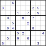 Судоку 9х9 #1921 трудный