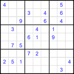 Судоку 9х9 #1922 трудный