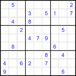 Судоку 9х9 #1923 трудный