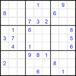 Судоку 9х9 #1924 трудный