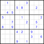 Судоку 9х9 #1929 трудный