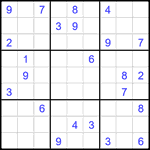 Судоку 9х9 #1931 трудный