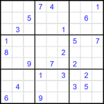 Судоку 9х9 #1932 трудный