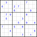 Судоку 9х9 #1934 трудный