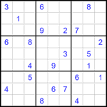 Судоку 9х9 #1944 трудный