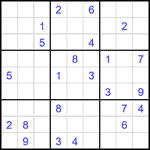 Судоку 9х9 #1899 очень трудный