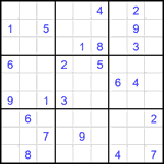 Судоку 9х9 #1900 очень трудный