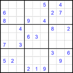 Судоку 9х9 #1901 очень трудный