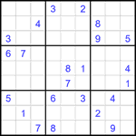 Судоку 9х9 #1903 очень трудный