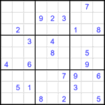 Судоку 9х9 #1904 очень трудный