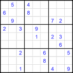 Судоку 9х9 #1905 очень трудный