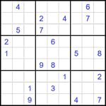 Судоку 9х9 #1906 очень трудный