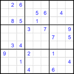Судоку 9х9 #1910 очень трудный