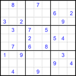 Судоку 9х9 #1911 очень трудный