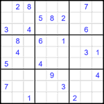 Судоку 9х9 #1912 очень трудный