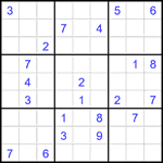 Судоку 9х9 #1913 очень трудный