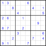 Судоку 9х9 #1915 очень трудный