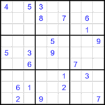 Судоку 9х9 #1919 очень трудный