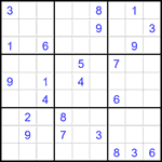 Судоку 9х9 #1921 очень трудный