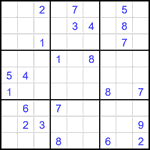 Судоку 9х9 #1922 очень трудный