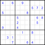 Судоку 9х9 #1927 очень трудный