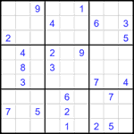 Судоку 9х9 #1928 очень трудный