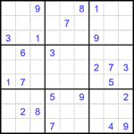 Судоку 9х9 #1938 очень трудный Судоку 9х9 #1938 очень трудный