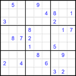 Судоку 9х9 #1939 очень трудный