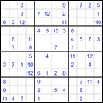 Судоку 12х12 #68 средний