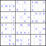 Судоку 12х12 #69 средний