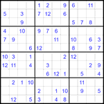 Судоку 12х12 #70 средний