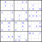 Судоку 12х12 #61 трудный