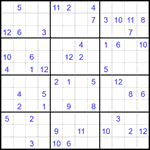 Судоку 12х12 #67 трудный