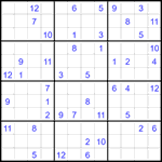 Судоку 12х12 #61 очень трудный