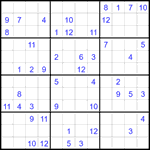 Судоку 12х12 #65 очень трудный