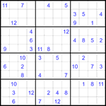 Судоку 12х12 #66 очень трудный